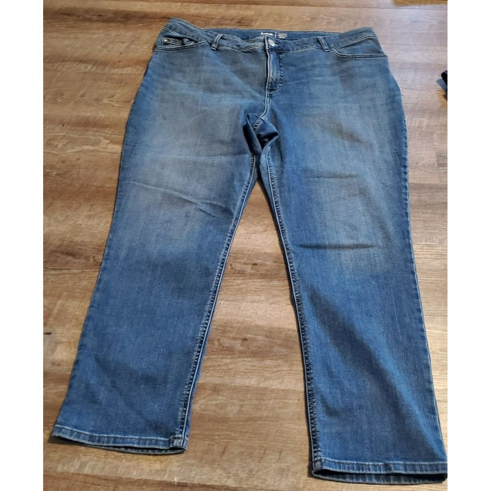 Lee Womens Jeans Denim Plus Size 22 Blue Regular Fit Straight leg Mid Rise
